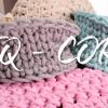 Crochet a pillow with cotton cord yarn IQ